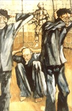Peinture d'Augustine Acuna. "Vietcong suspects"