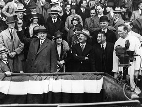 Herbert Hoover opening a base-ball game