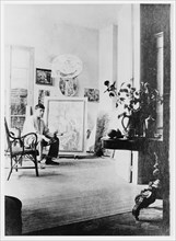 Georges Braque in his studio
