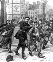 Anarchist attack. Assassination of a policeman