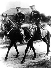 Officer Winston Churchill with General French, 1915