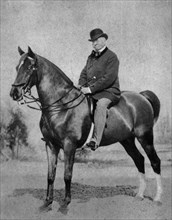 Portrait of Emile de Girardin on horseback