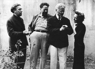 Breton avec Trotski, Diego Rivera et Jacqueline Lamba à Mexico