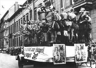 Berlin. Hitler youth demonstrating for Nazi politics