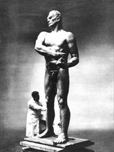 Statue monumentale érigée par Thorak au Champ des sports du Reich