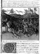 Miniature de Jean Fouquet pour "Les chroniques de Saint Denis" : Les guerres de Charlemagne