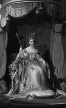 La reine Victoria dans sa robe de couronnement