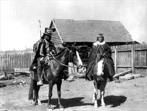 Un Cacique et sa femme (Chili, vers 1900)
