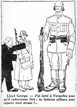Caricature regarding the Treaty of Versailles (28th June 1919)