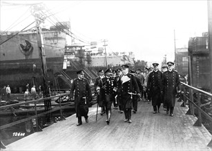 Emperor Wilhelm II at the naval base in Kiel