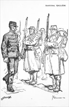 Le Maréchal Galliéni passe ses troupes en revue.