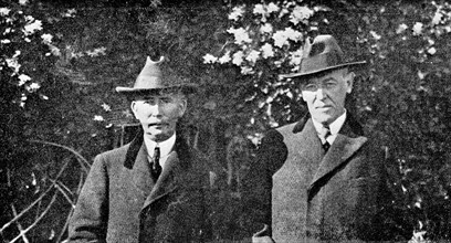 Le président Wilson et son ami et conseiller, le colonel House.