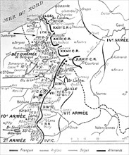 Carte de la bataille de l'Yser