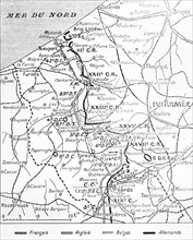 Carte de la bataille des Flandres