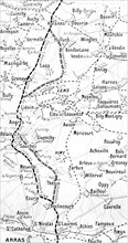 Carte de la bataille au nord d'Arras