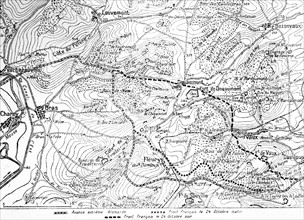 Carte de la bataille de Verdun