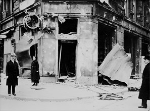 Destructions pendant la Révolution Allemande, décembre 1918.
