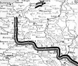 Map of the location of the armies on the 30th September 1914