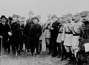 André Maginot, Tomas Masaryk, Maurice Barrès et le maréchal Foch