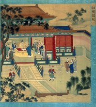 Anonymous, The Emperor of the Han dynasty with scholars translating classical texts