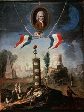 Jeaurat de Bertry, Allégorie de la Révolution Française en l'honneur de Jean-Jacques Rousseau