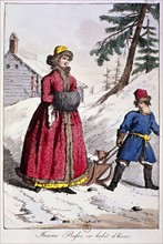 Atkinson, Femme russe dans un costume d'hiver traditionnel
