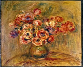 Renoir, Nature morte d'anémones dans un vase