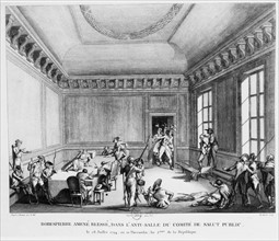 Robespierre, blessé, arrivant au Comité du Salut Public
