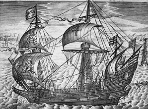 Commercial ship at 16th century