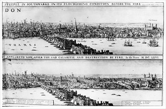 Hollar, Vue panoramique de Londres en 1666