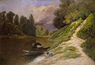 Prins, Lavandière en bord de rivière