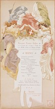 Menu pour la visite officielle du roi d'Italie à Paris, 1903