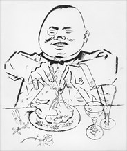 Grosz, Portrait de Tchang Kaï-chek