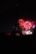 Paris, fireworks displayed on July 14, 2010