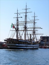 The Italian training ship Amerigo Vespucci