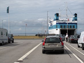 Ferry boat connecting Tars and Spodsbjerg, Denmark