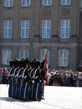 Guards in front of the Amalienborg Palace in Copenhagen