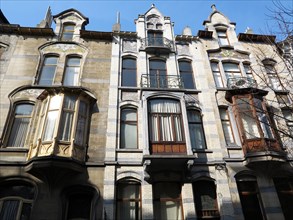 Art Nouveau houses in the Sablons district of Brussels