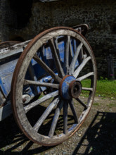 Détail d'une roue de charrette