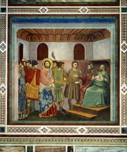 Giotto, Le Christ devant Caiphe