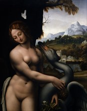 Leonardo Da Vinci school (att.), Leda and the swan (detail)
