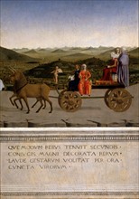 Piero della Francesca, Triomphe allégorique des vertus des époux