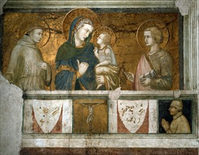Lorenzetti, La Vierge à l'Enfant entre saint Jean et saint François
