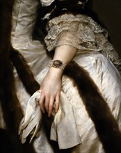 Mengs, Portrait de Marie-Caroline d'Autriche (détail)