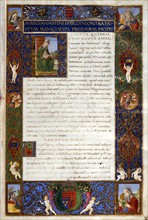 Frontispice d'un manuscrit enluminé