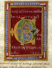 Gospel book from the Reichenau school, Initial letter "C"