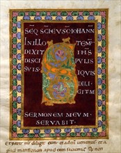 Gospel book from the Reichenau school, Initial letter "S"