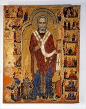 Saint Nicolas surrounded by scenes from his life