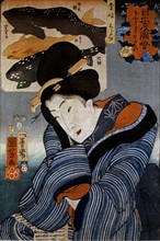 Kuniyoshi, Femme de la province Iki