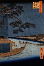 Hiroshige, End of Year celebration in Asakusa, in the town of Edo